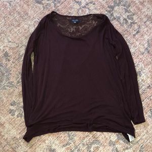 Soft plum colored long sleeve